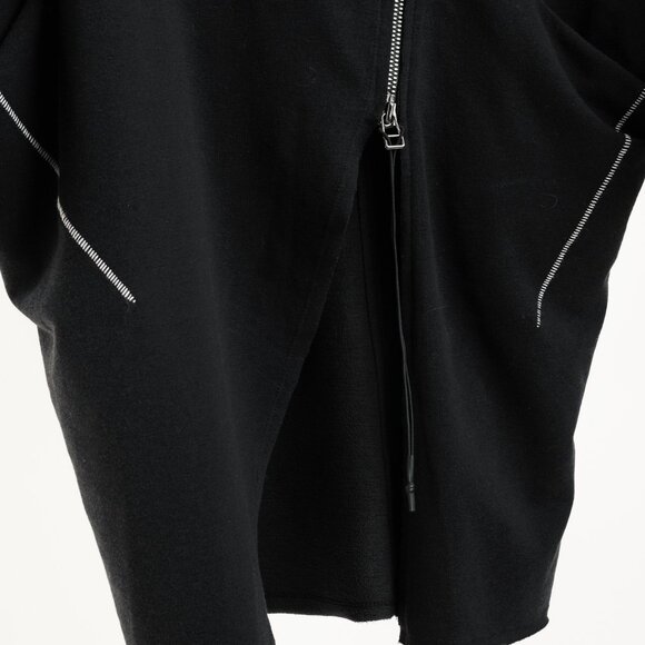 Crea Concept AW/18 Dark Charcoal Jersey Asymmetrical Zip Coatigan - Picture 8 of 12